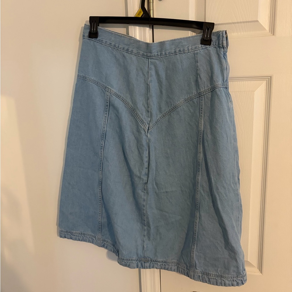 Old Navy A-Line Denim Skirt in Light Blue